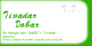 tivadar dobar business card